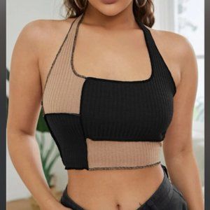 Halter patchwork top